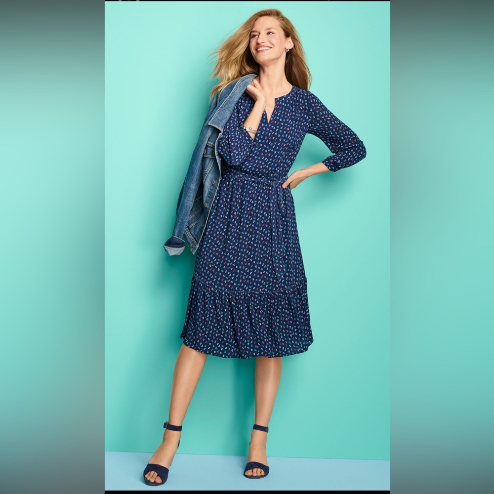 Talbots Navy Midi Dress